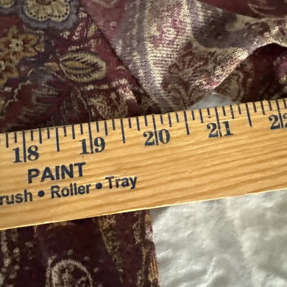 World Unity Womens Tunic Top Large Boho Paisley Rhinestones Asymetrical Hippie - Picture 11 of 13